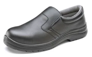 Micro Fibre Slip On Vegan Friendly Safety Shoe Black S2 size 3-12- Cf833