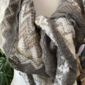 Missoni Grey and Cream Scarf
