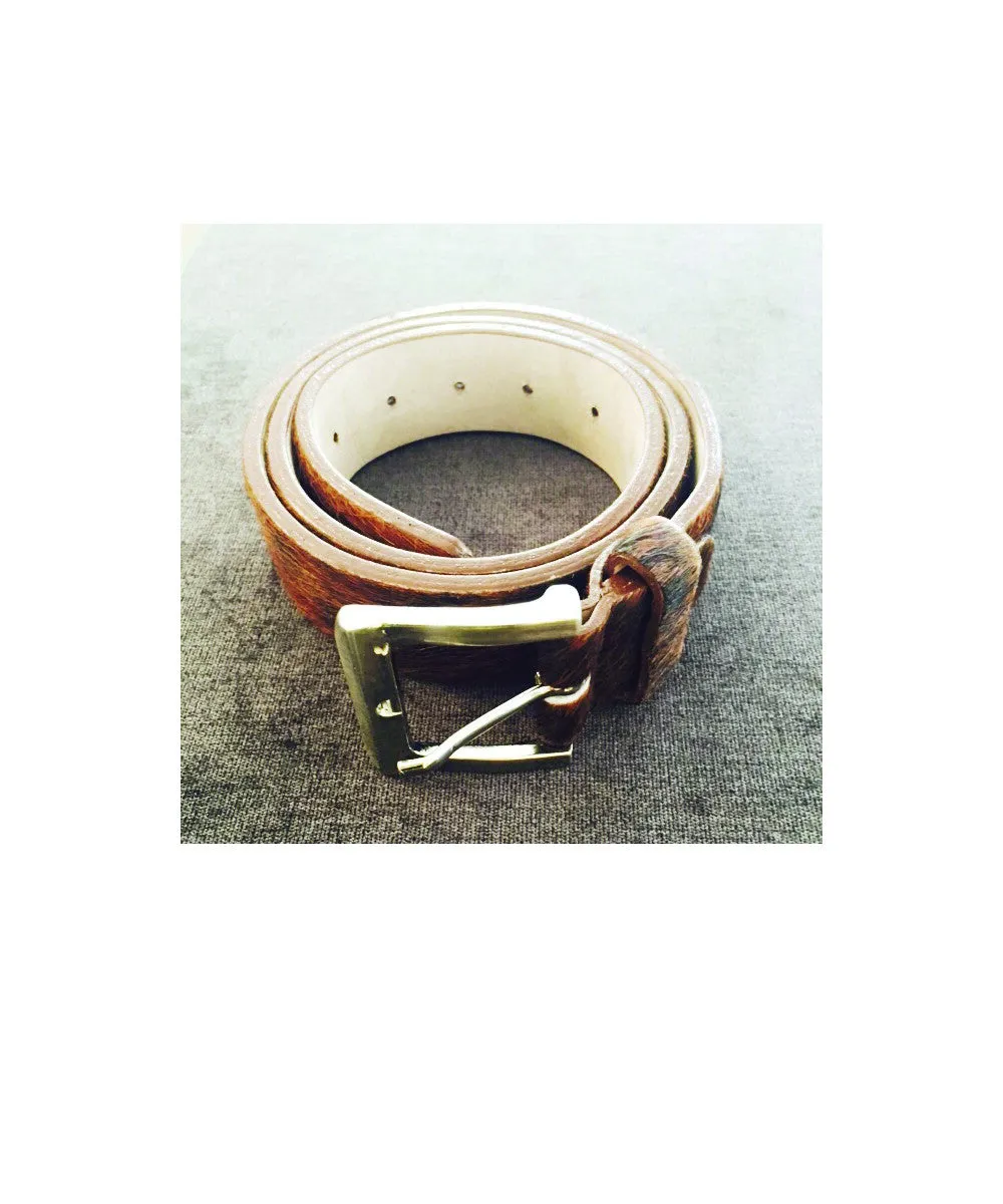 MooMoo  Brown Cowhide Belt