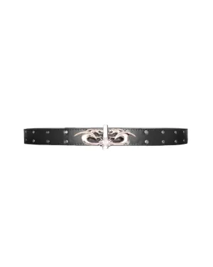 Moses Studded Thin Belt Chrome