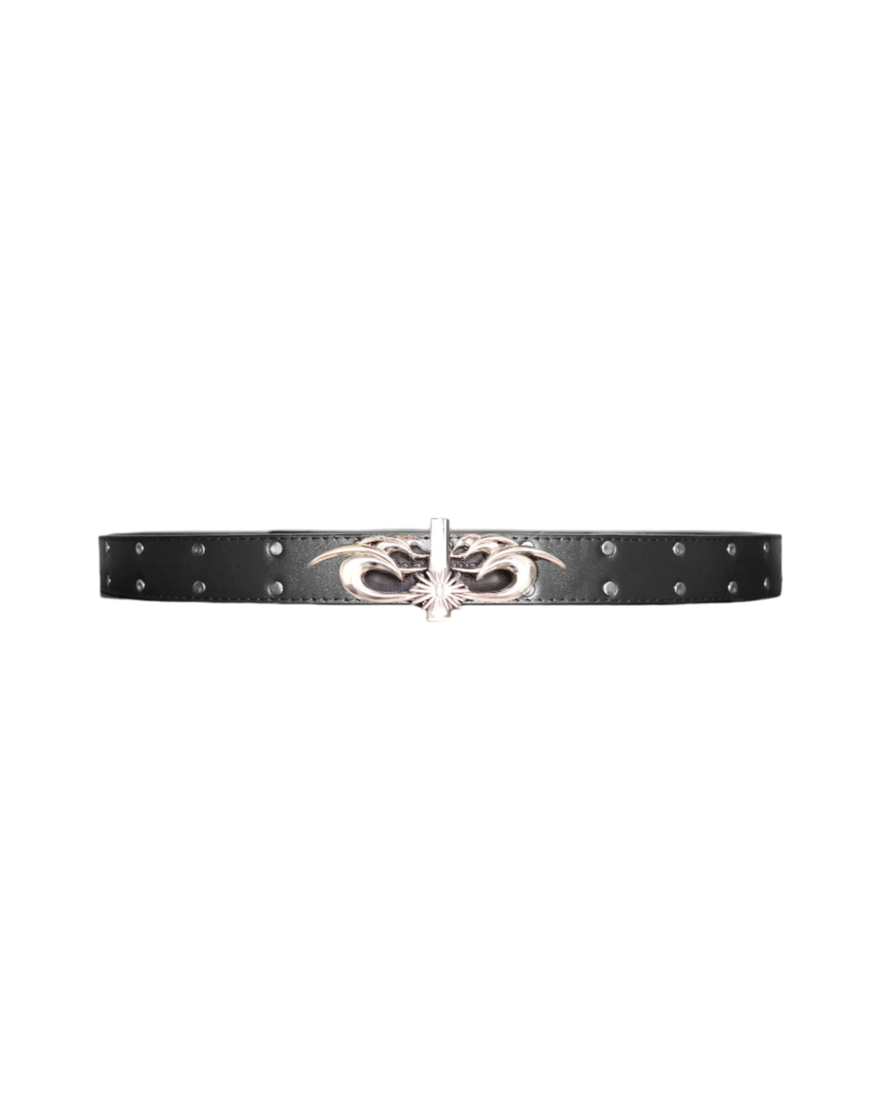 Moses Studded Thin Belt Chrome