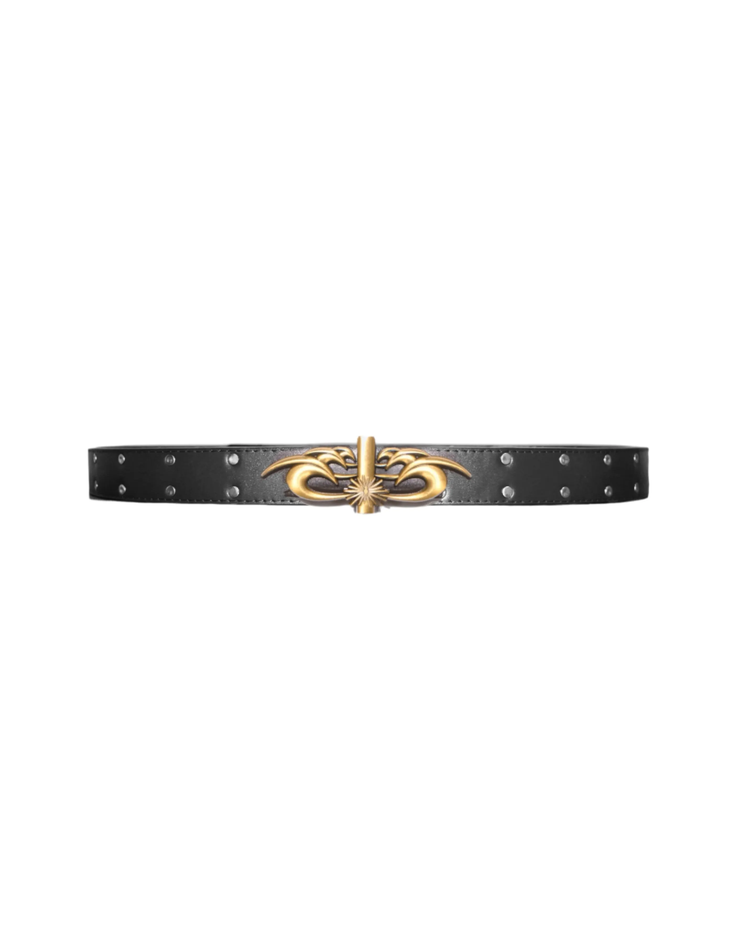 Moses Studded Thin Belt Vintage Gold