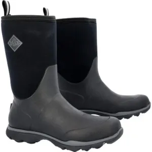 Muck Men's Arctic Excursion Mid 12" Waterproof Rubber Work Boot- Black - AEP-000