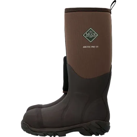 Muck Men's Arctic Pro Steel Toe Waterproof Rubber Work Boot - Bark - ACP-Steel