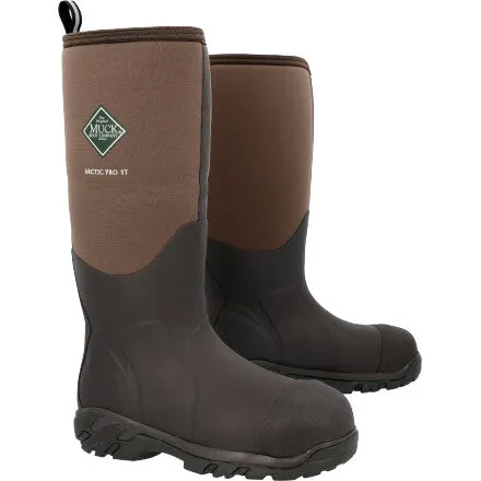 Muck Men's Arctic Pro Steel Toe Waterproof Rubber Work Boot - Bark - ACP-Steel