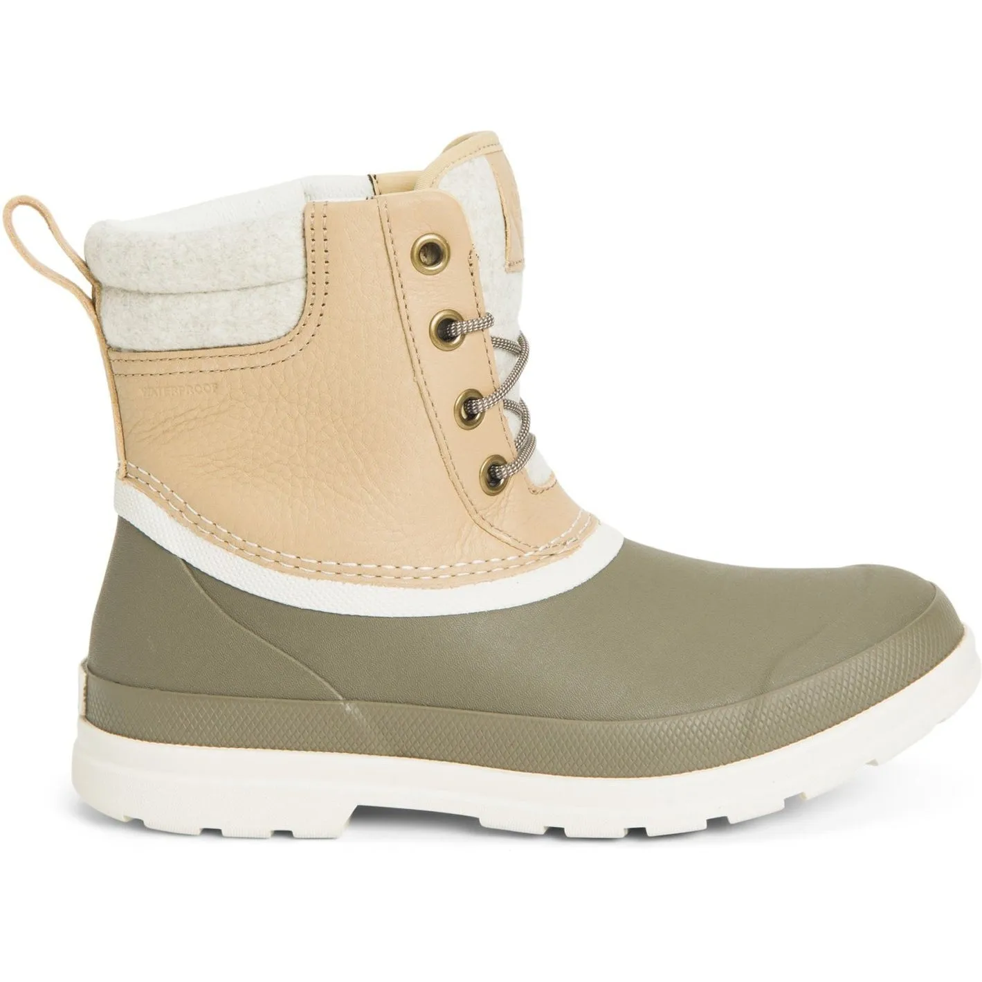 Muck Women's Originals Duck Lace Waterproof Outdoor Boot- Walnut- ODLW-901