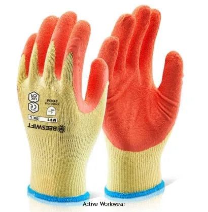 Multi Purpose Handling Latex Rubber Coated Builders Grip Gloves (Pack Of 100) - Mp1