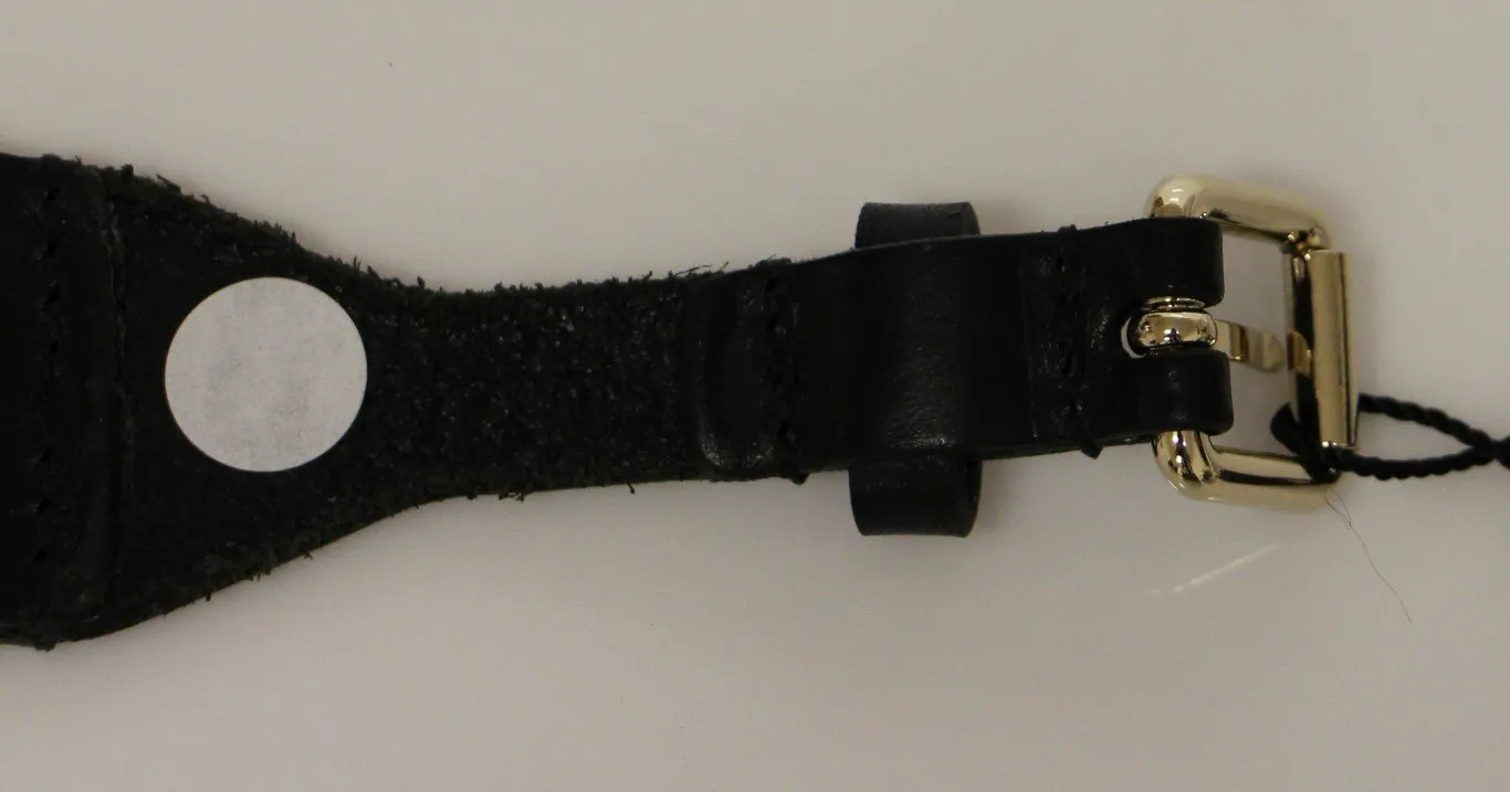 Multicolor Leather Logo Belt