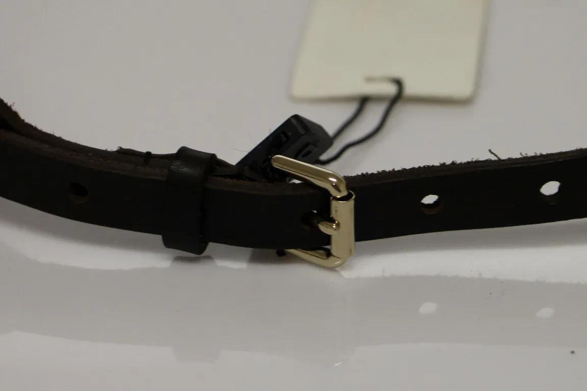 Multicolor Leather Logo Belt