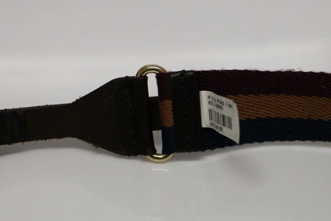 Multicolor Leather Logo Belt