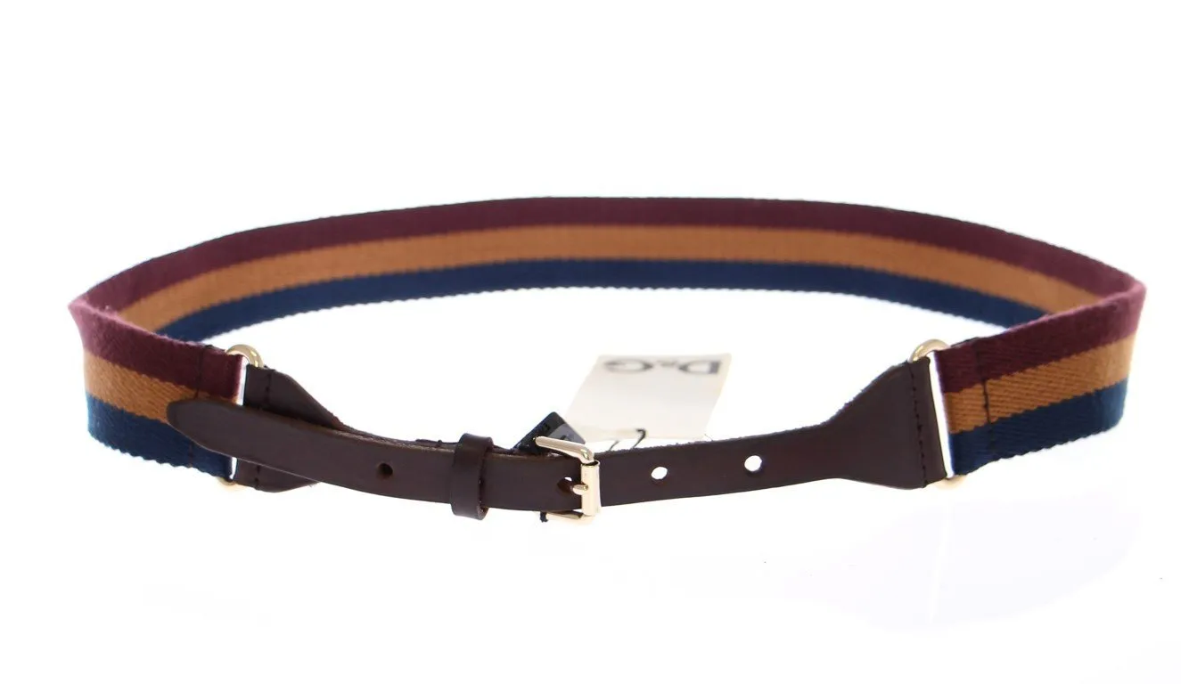 Multicolor Leather Logo Belt