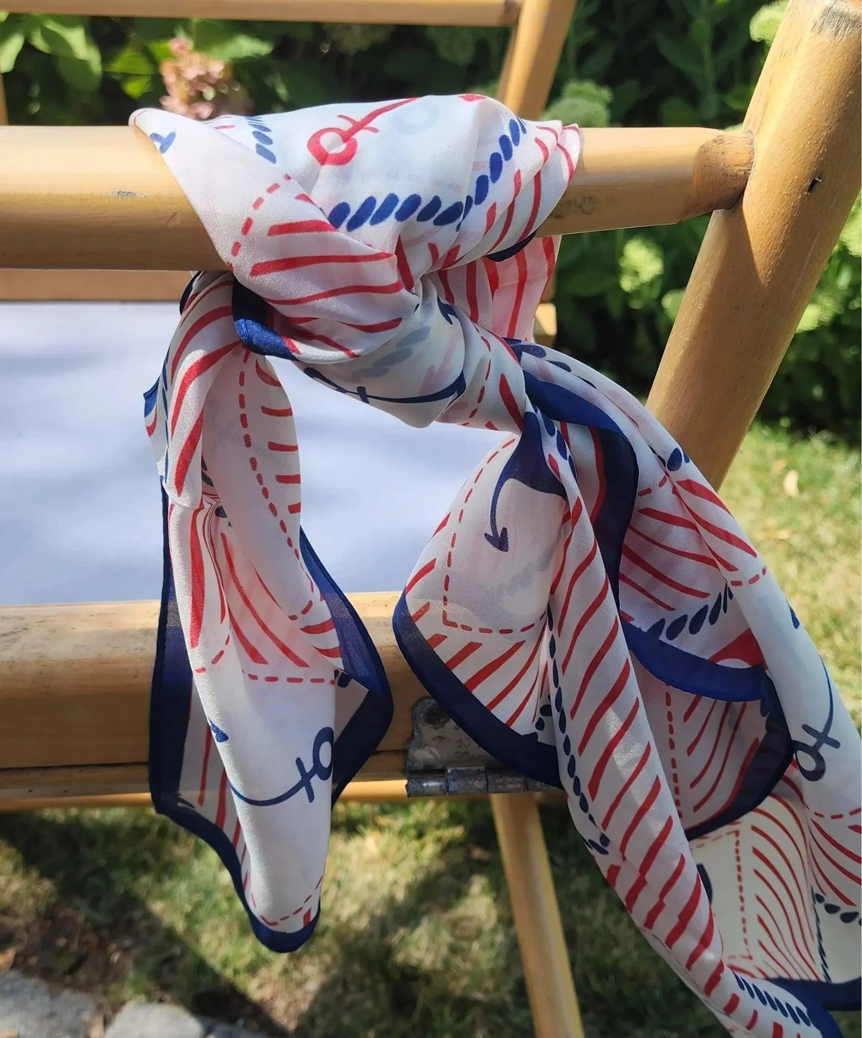 Mystic Nautical Silk Scarf