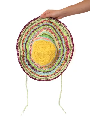Nadia Dafri Bucket Hat-Yellow Stripes