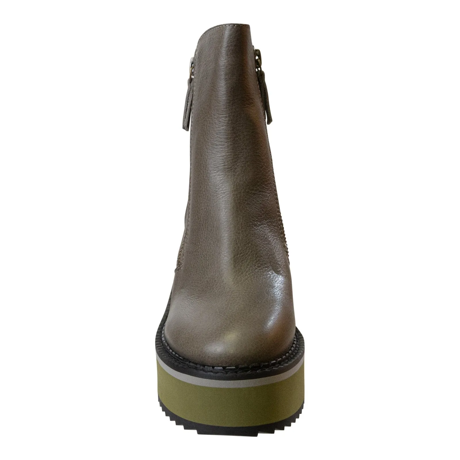 Naked Feet: AVAIL in GREIGE Wedge Ankle Boots