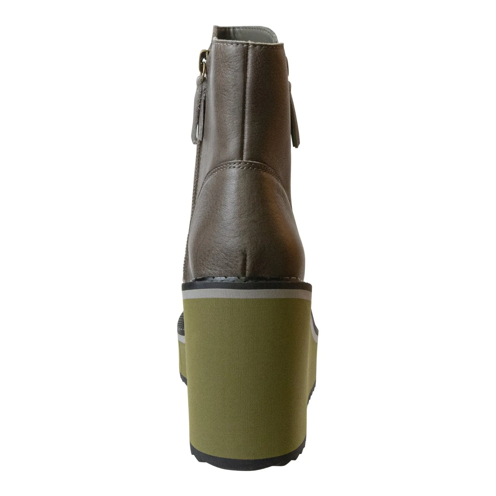 Naked Feet: AVAIL in GREIGE Wedge Ankle Boots