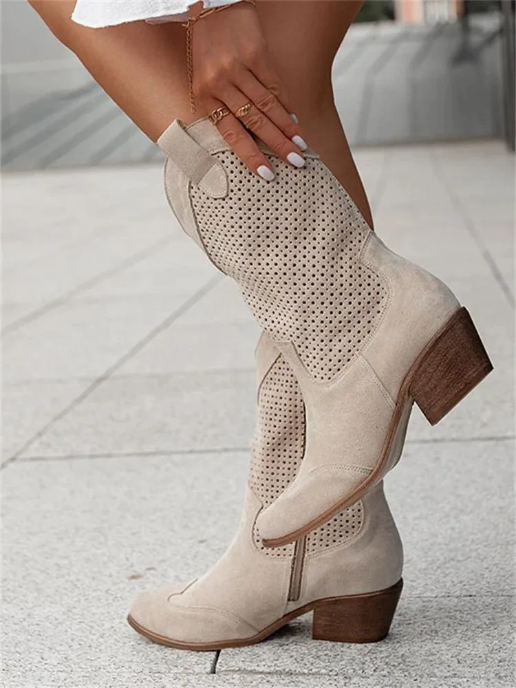 Neve Cowboy Boots: Breathable Design