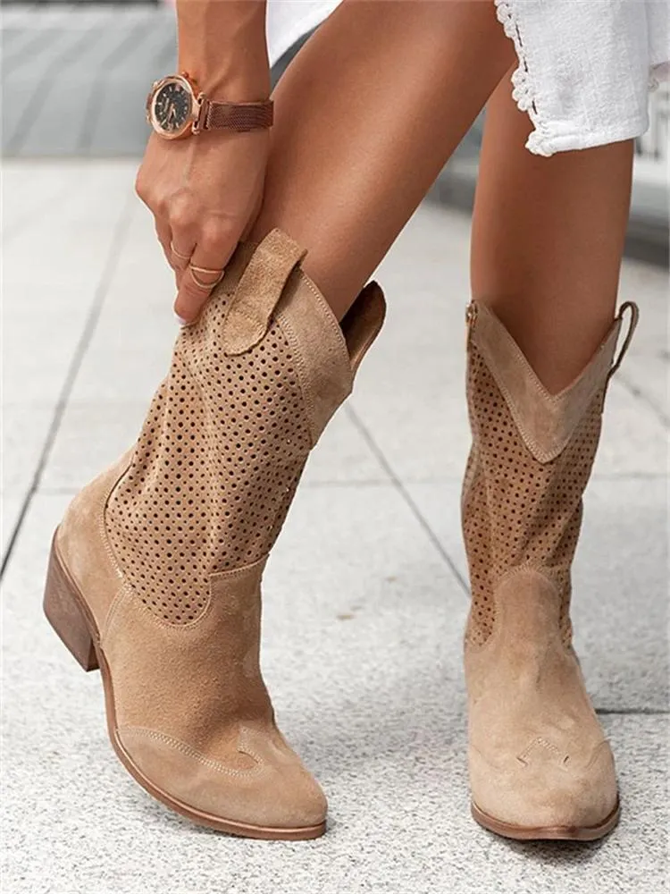 Neve Cowboy Boots: Breathable Design