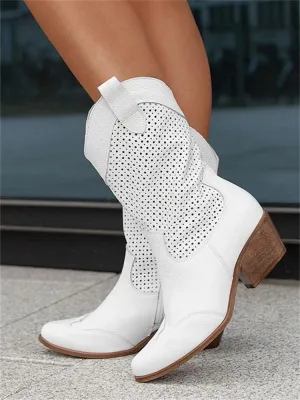 Neve Cowboy Boots: Breathable Design