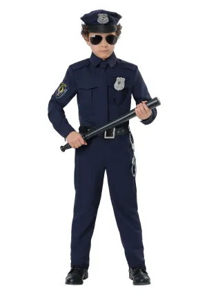 NEW Cop Costume for Boys - Sz Large Fits Youth sz 12-14 , also Includes Police Accessories (Handcuffs, baton, holster etc)