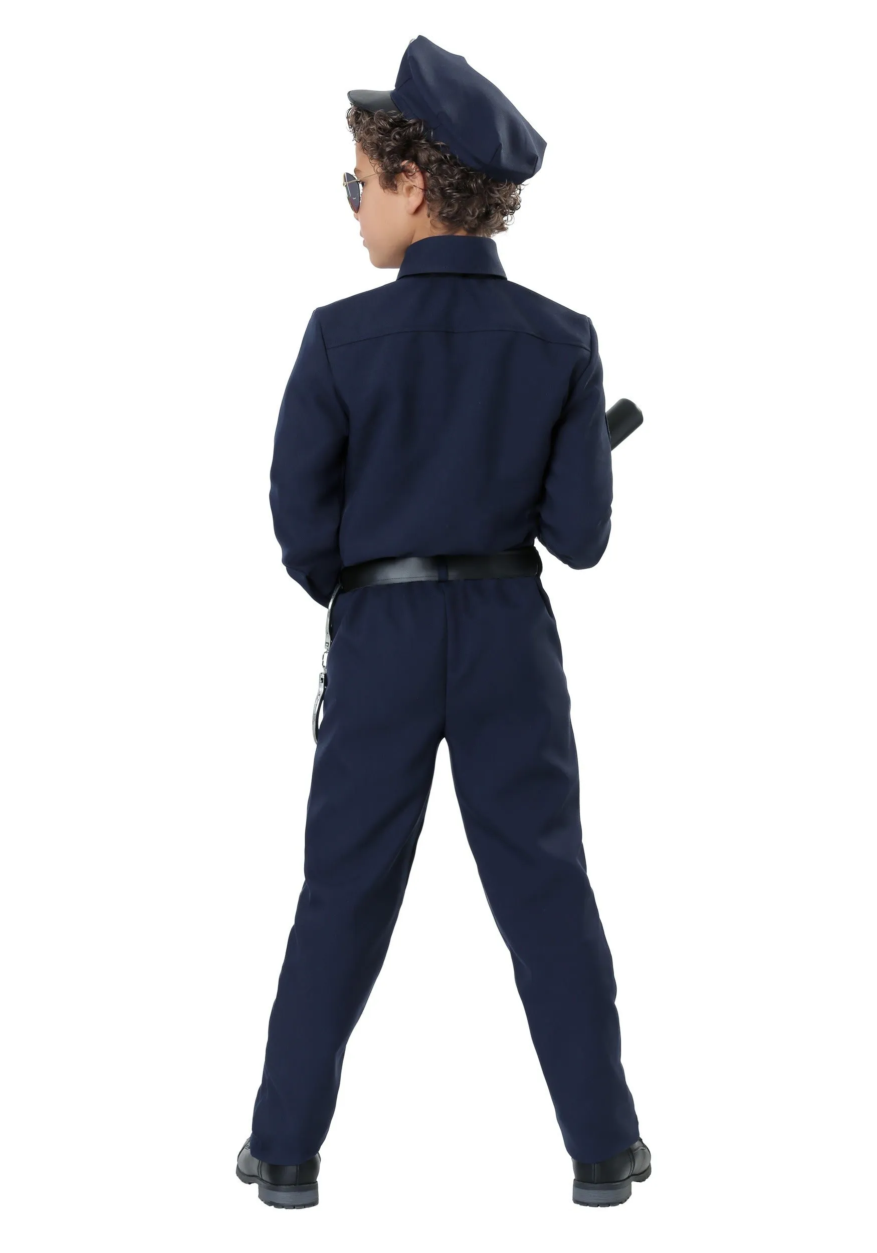 NEW Cop Costume for Boys - Sz Large Fits Youth sz 12-14 , also Includes Police Accessories (Handcuffs, baton, holster etc)