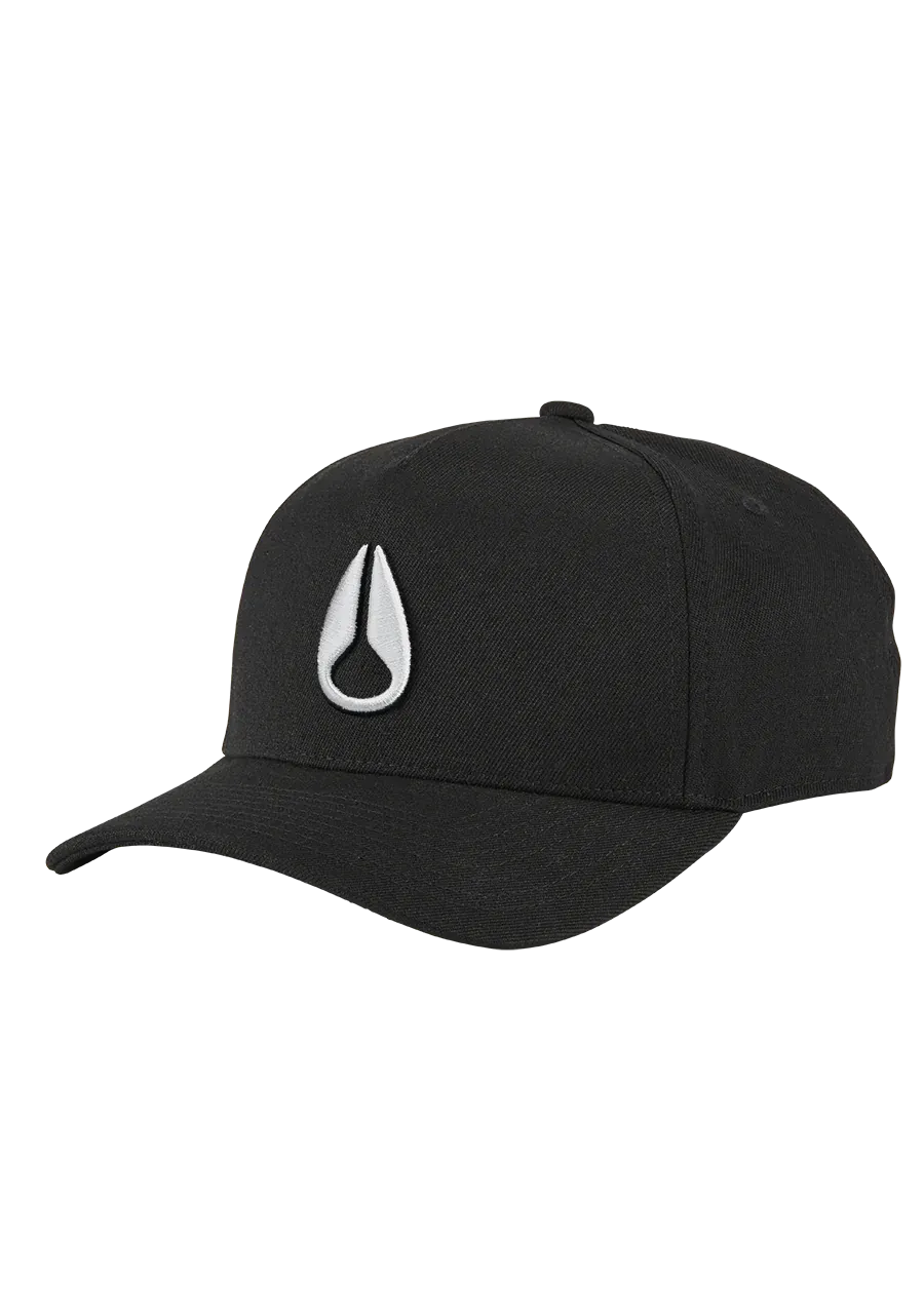 Nixon Deep Down Athletic Snapback Hat - Black / White