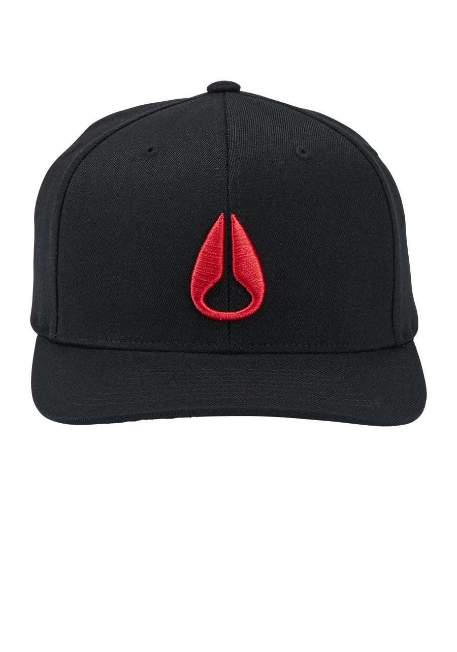 Nixon Deep Down FF Athletic Fit Hat - Black/Red