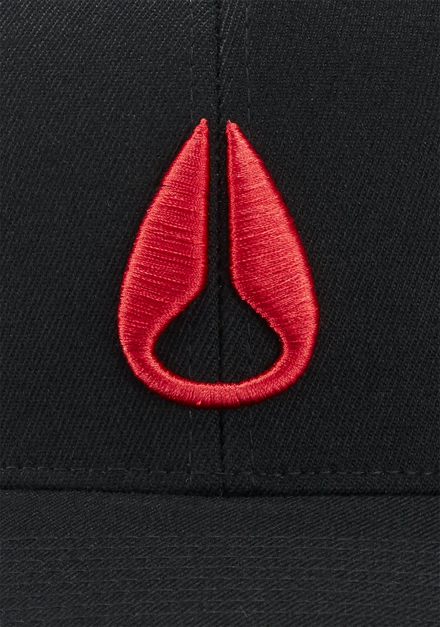 Nixon Deep Down FF Athletic Fit Hat - Black/Red