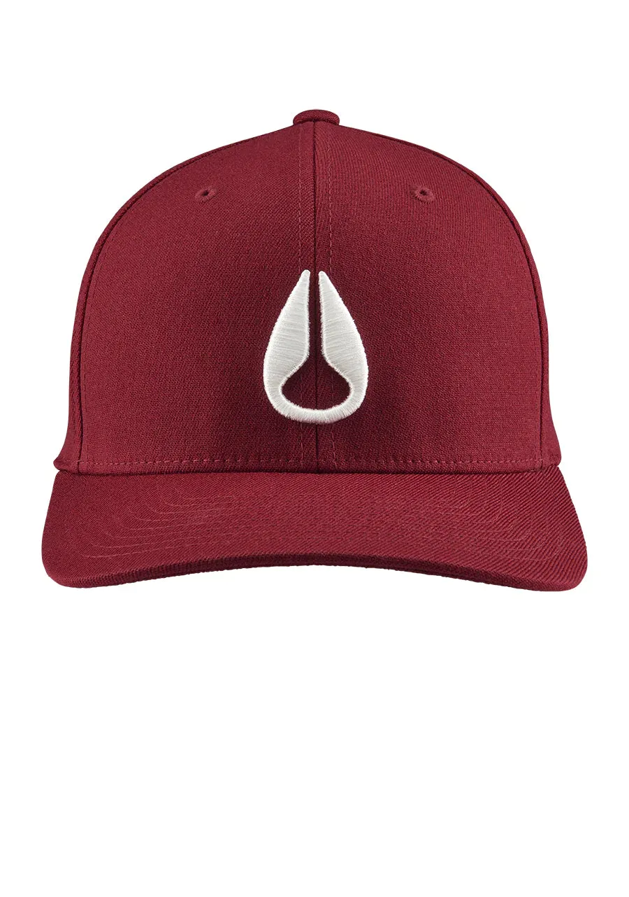Nixon Deep Down FF Athletic Fit Hat - Burgundy / White