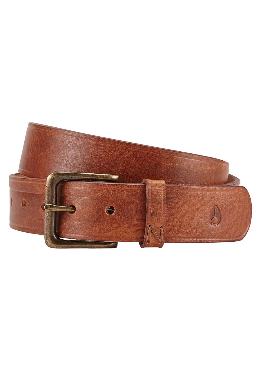 Nixon DNA Leather Belt - Brown Wash