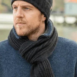Noble Wilde Mens Scarf Charcoal, Kauri, Latte, Maritime, Moraine and Twilight