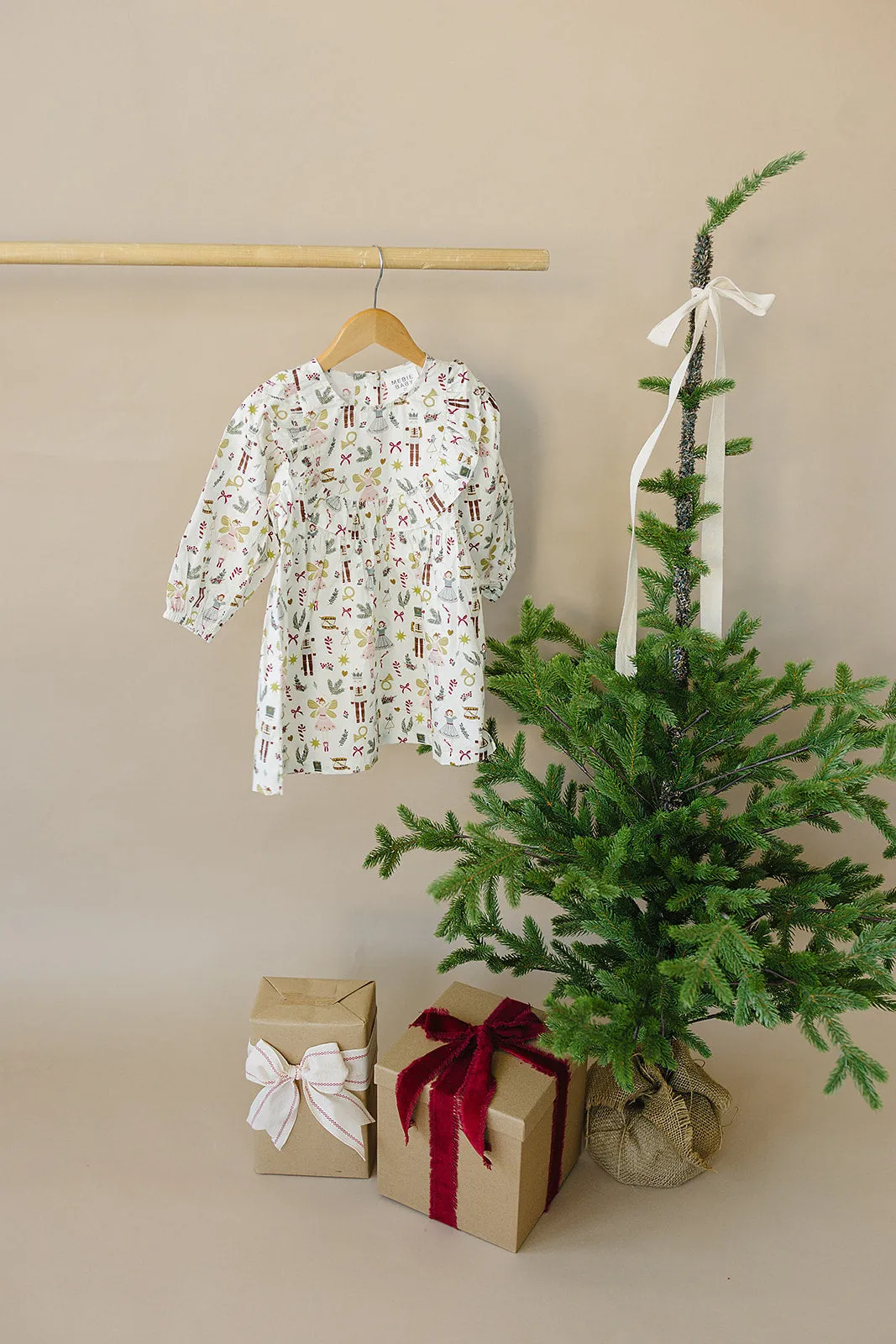 Nutcracker Long Sleeve Ruffle Dress