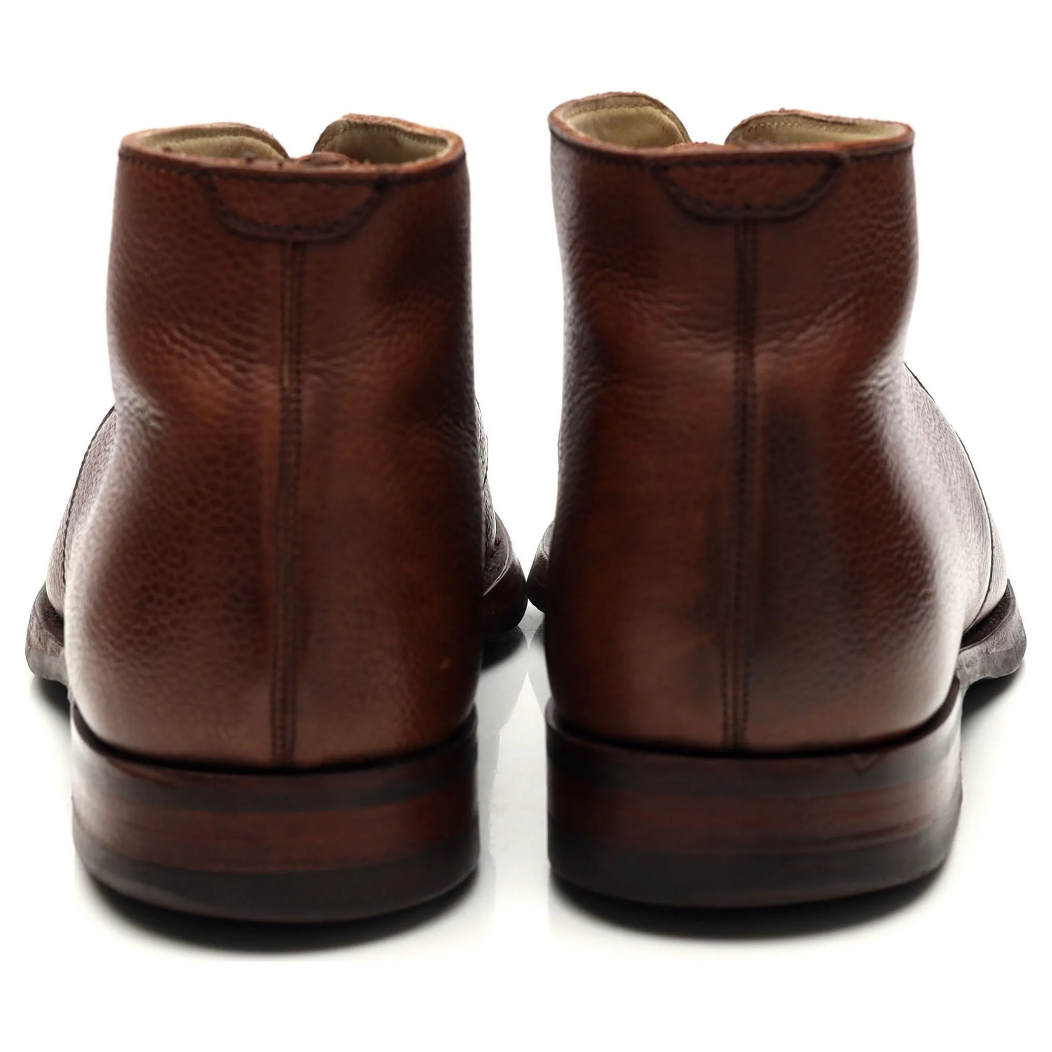 'Orkney' Brown Grain Leather Chukka Boots UK 9.5 F
