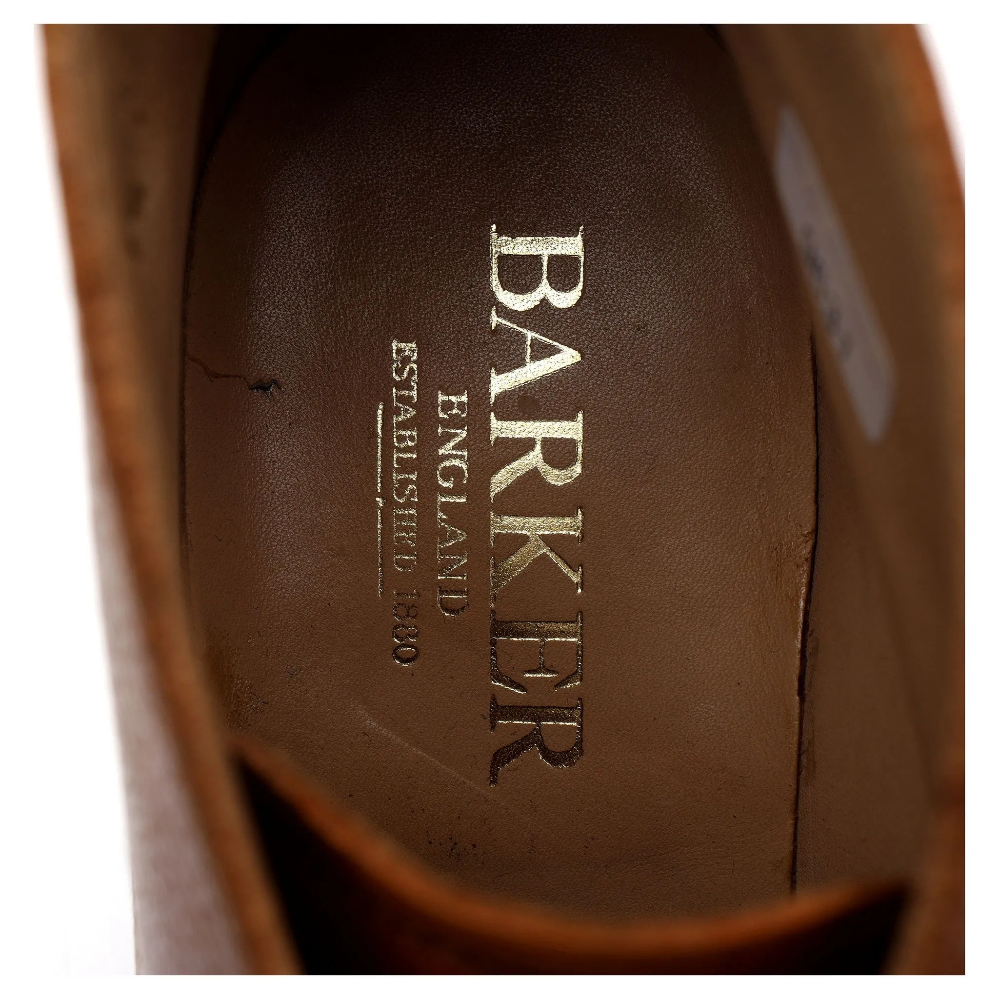 'Orkney' Tan Brown Grain Leather Chukka Boots UK 7.5 F