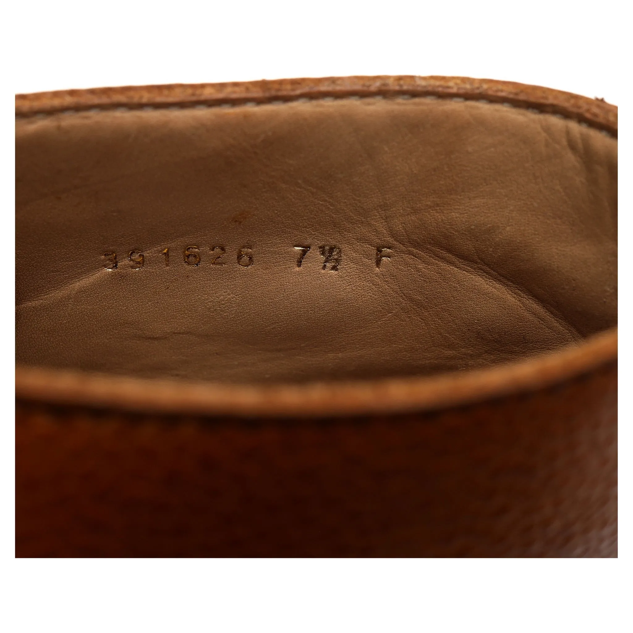 'Orkney' Tan Brown Grain Leather Chukka Boots UK 7.5 F
