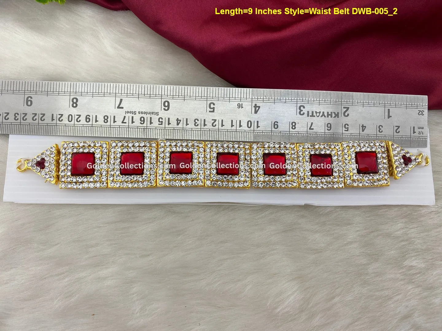 Ornamental Waist Belt for Deity Statues-Symbolism and Beauty - DWB-005