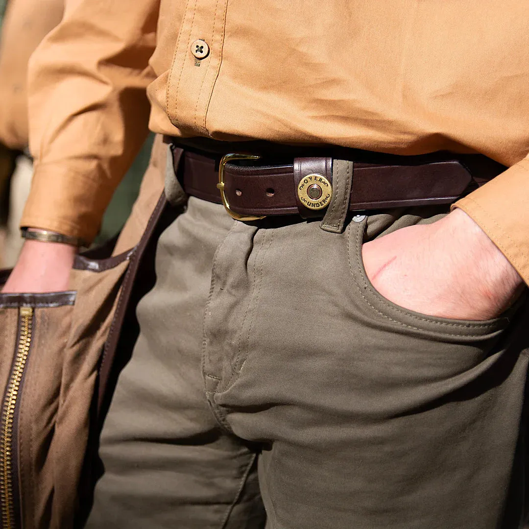 Over Under Men's Leather Belt Single Shot