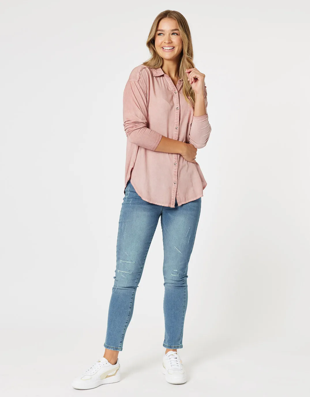 Paige Shirt - Washed Pink