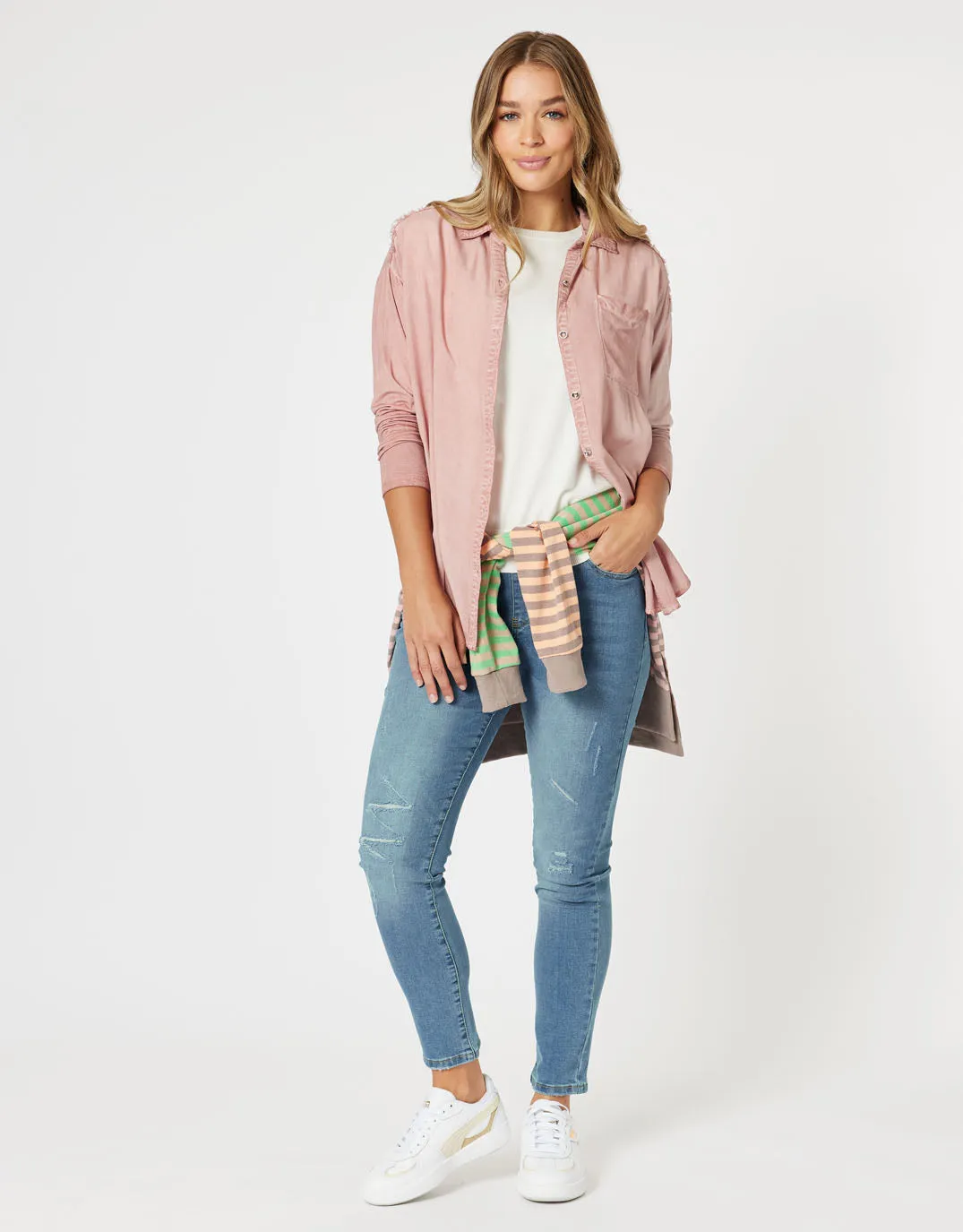 Paige Shirt - Washed Pink