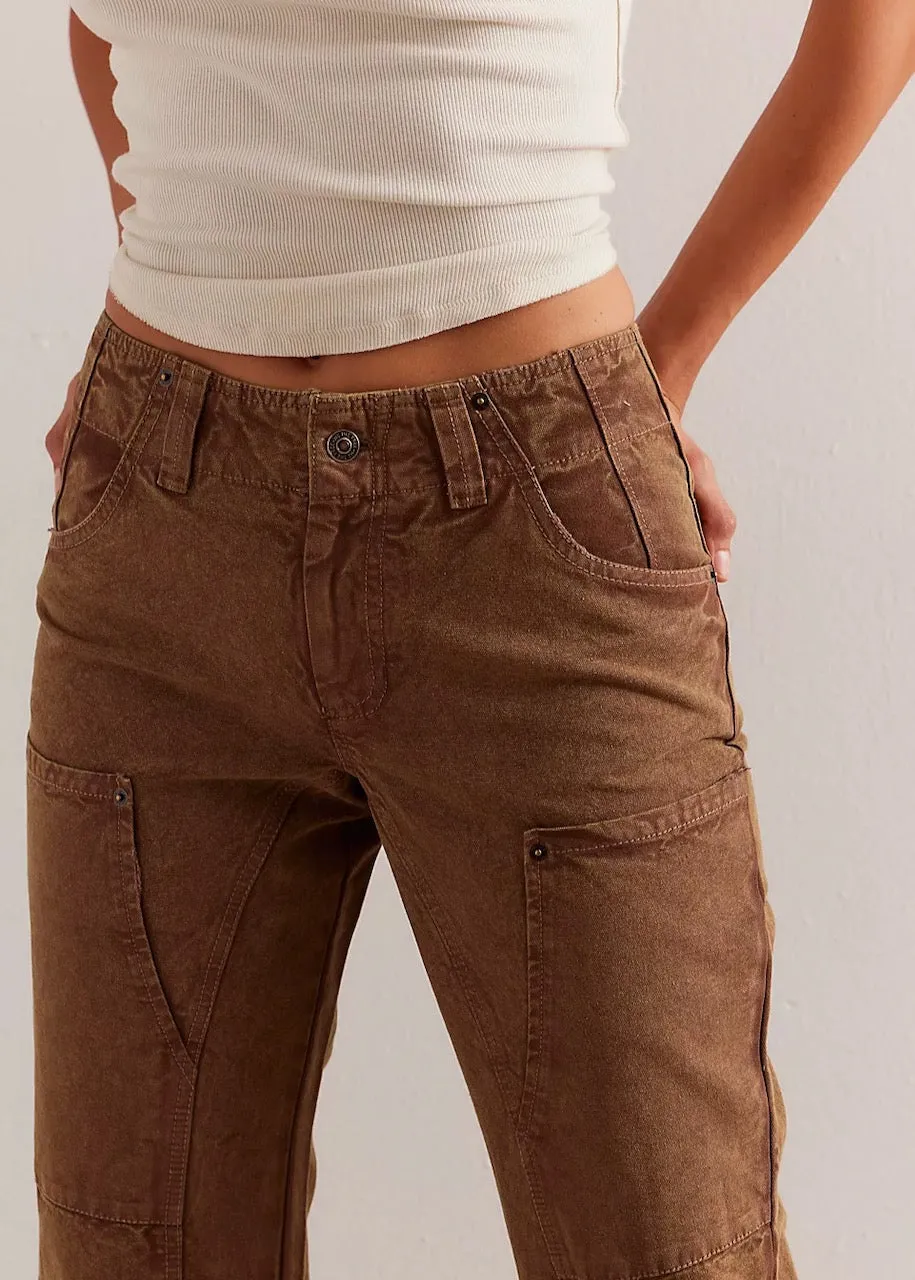 Pantalone Supersonic Slim in Breen di Free People