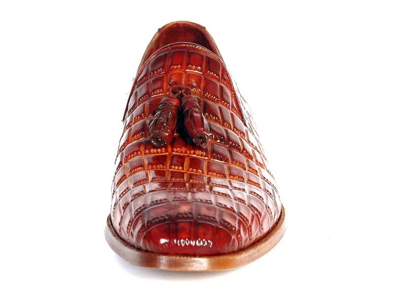 Paul Parkman Crocodile Embossed Calfskin Loafer
