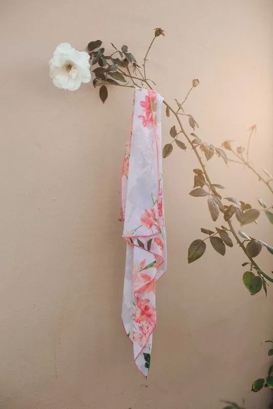 Pink Floral Pastel Scarf