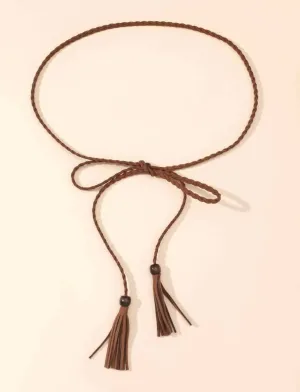 Plait Rope Belt - Tan