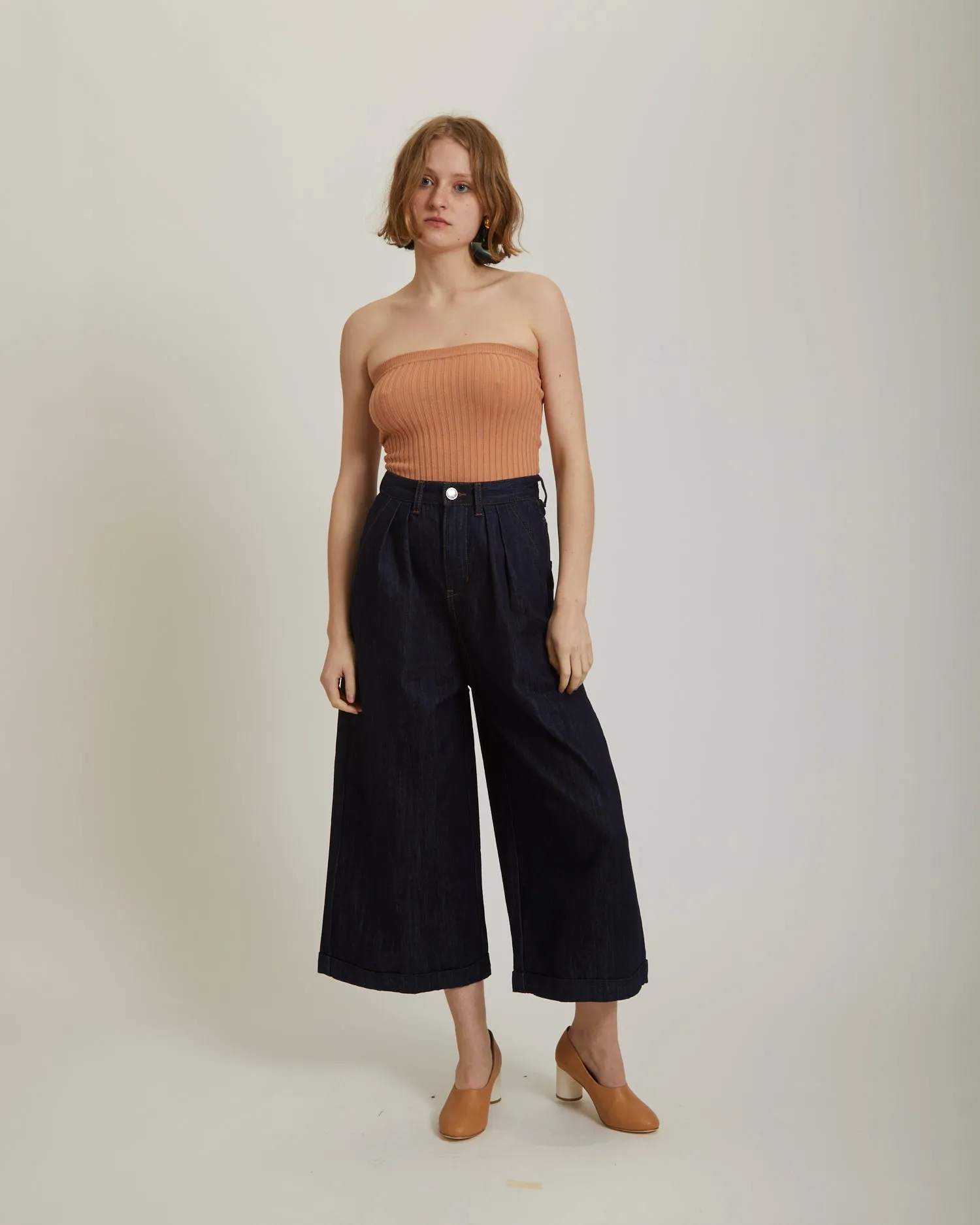 Pleat front jean