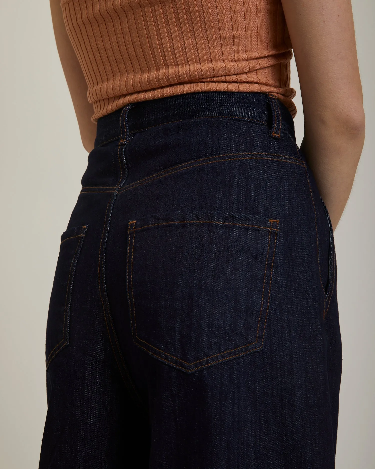 Pleat front jean