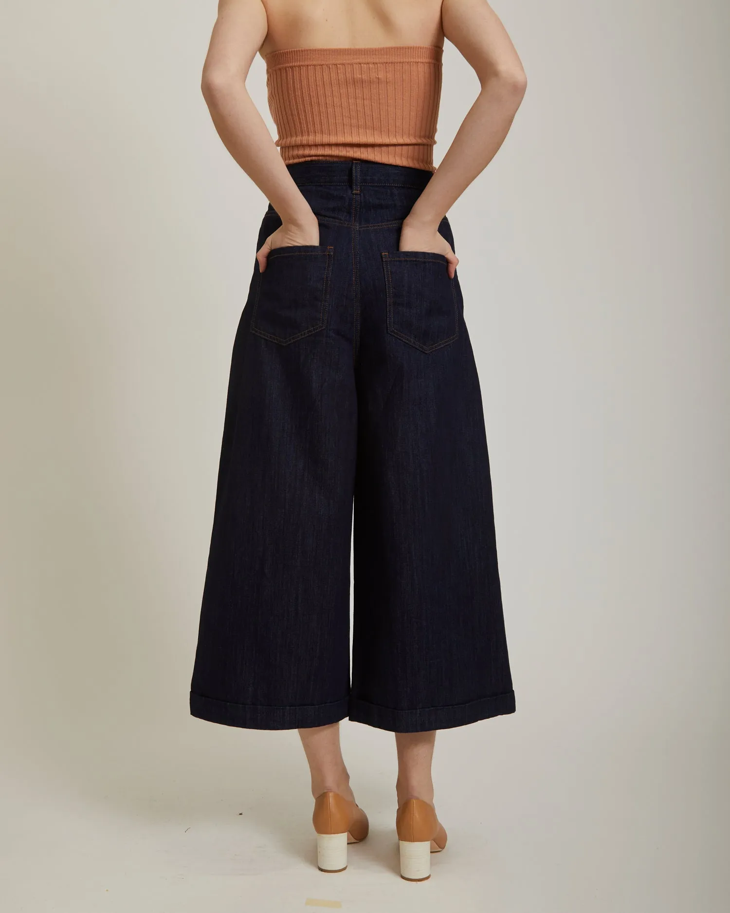 Pleat front jean