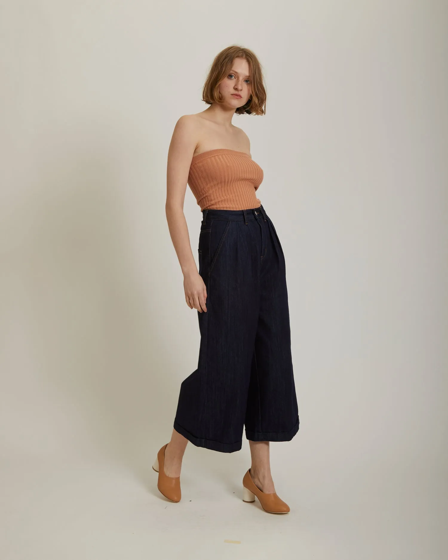 Pleat front jean