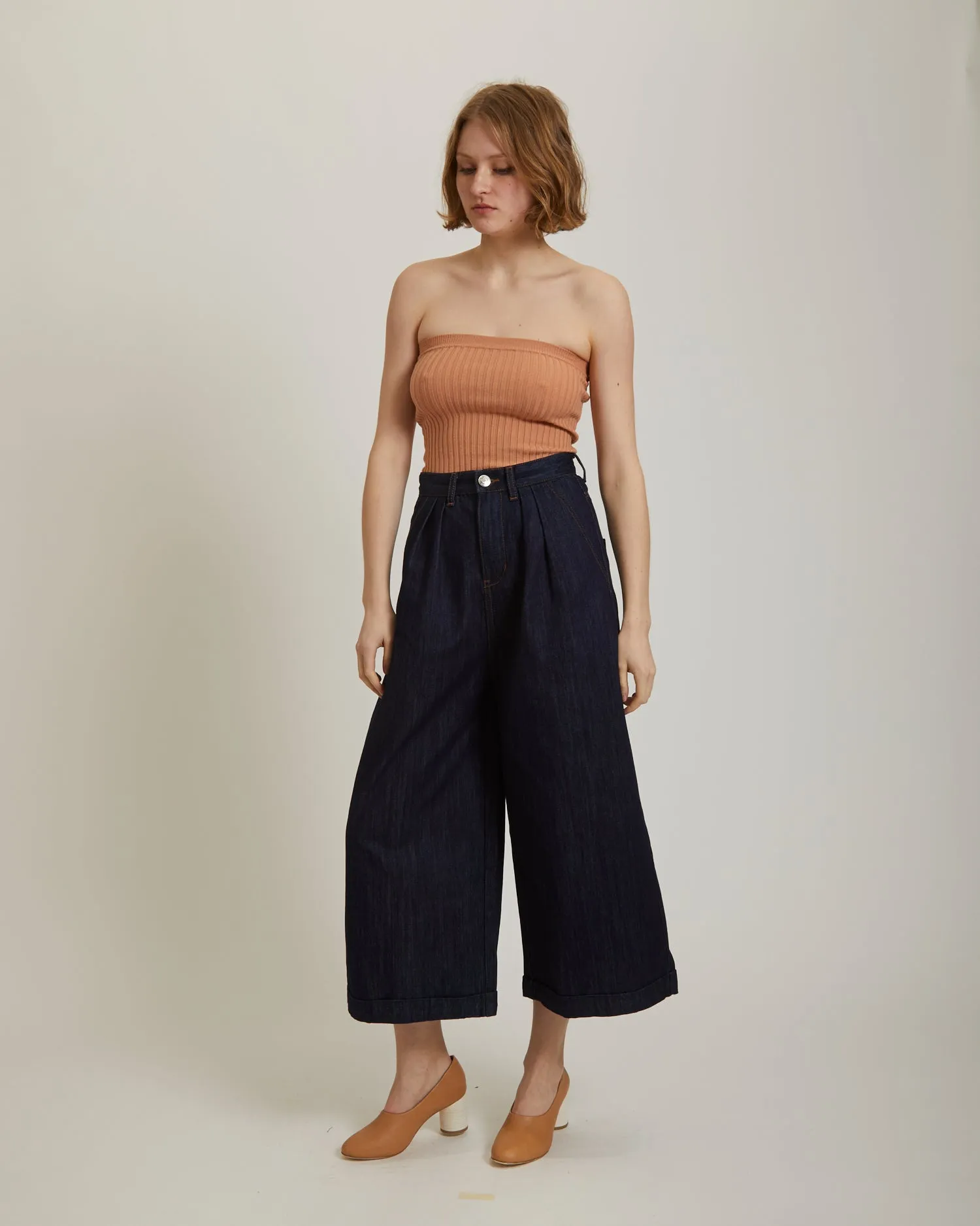 Pleat front jean