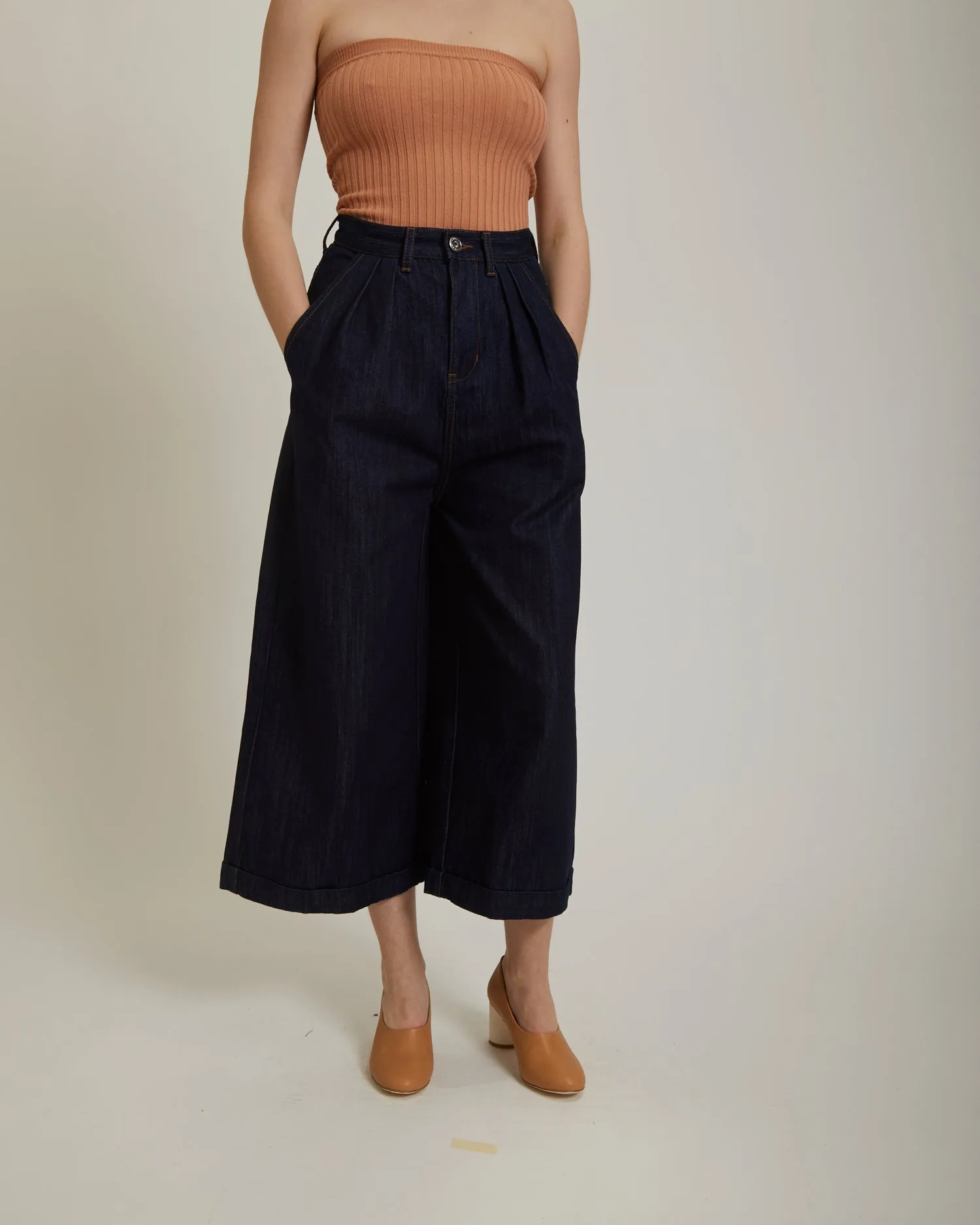 Pleat front jean