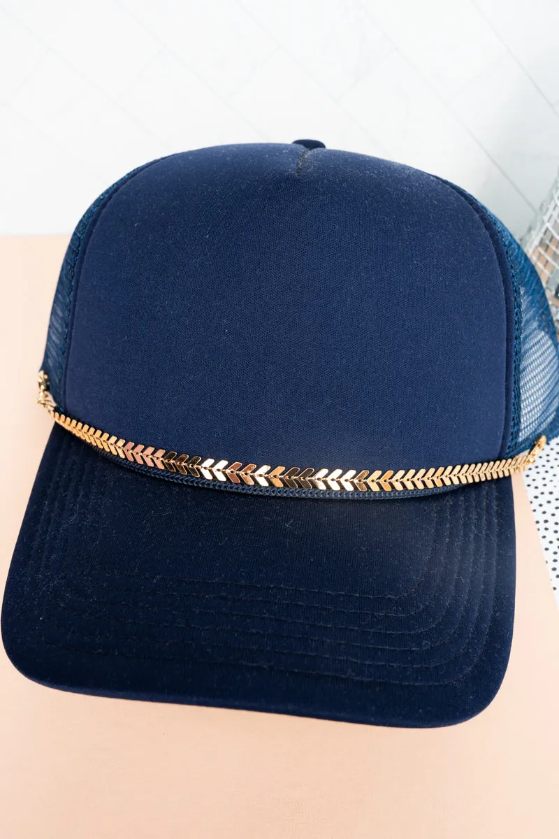 Point The Way Goldtone Trucker Hat Chain