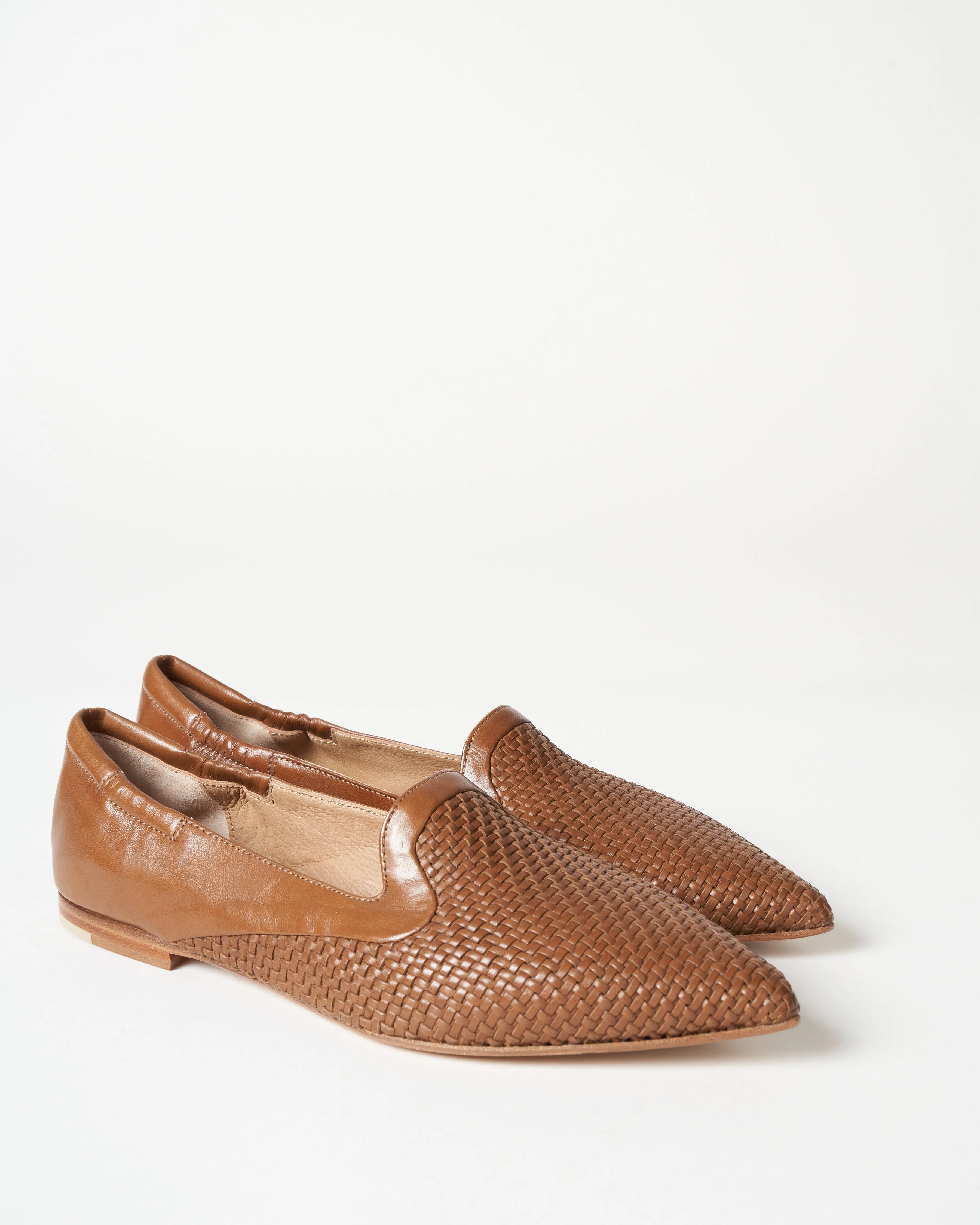 pointed toe flat - caramel glove